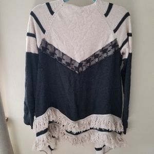 Fringe and Lace Cardigan